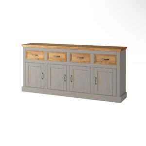 Komoda Selma masiv antracit 4 dv. NOVÁ 2. jakost