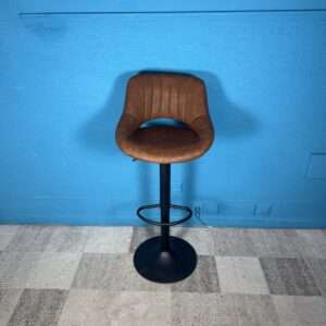 Barová židle hnědá 2 kusy eko kůže NOVÝ 2. jakost