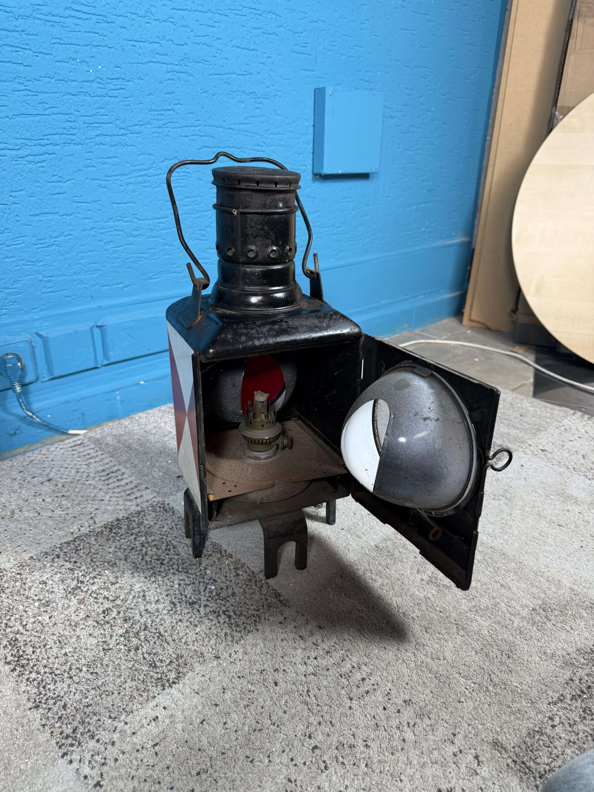 Starožitné železniční lampy pár (2 ks) KOMPLET - Obrázek 4