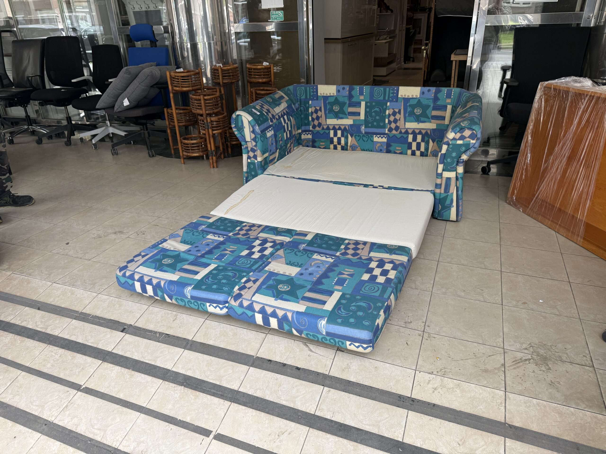 Rozkládací sedačka modrá - Obrázek 5