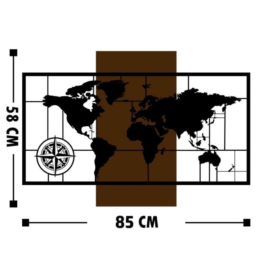 Nástěnná dekorace World Map NOVÝ 2. jakost - Obrázek 5