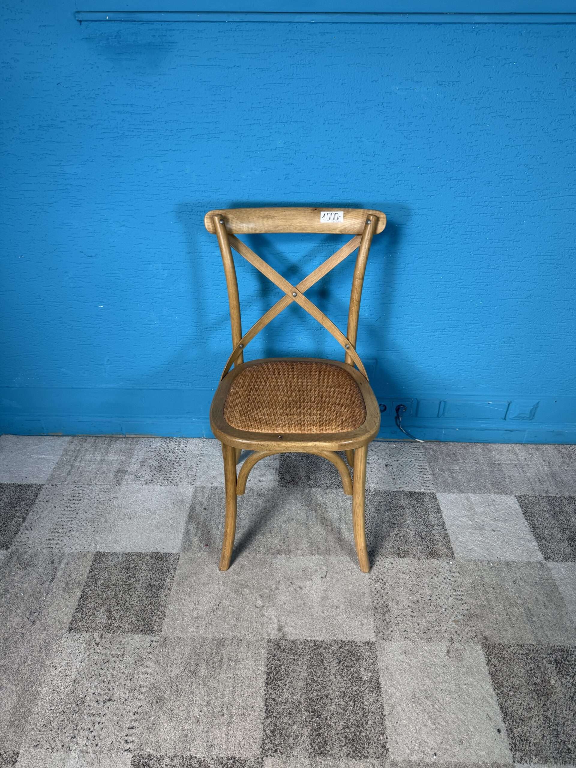 Masivní jídelní židle vintage 2 kusy