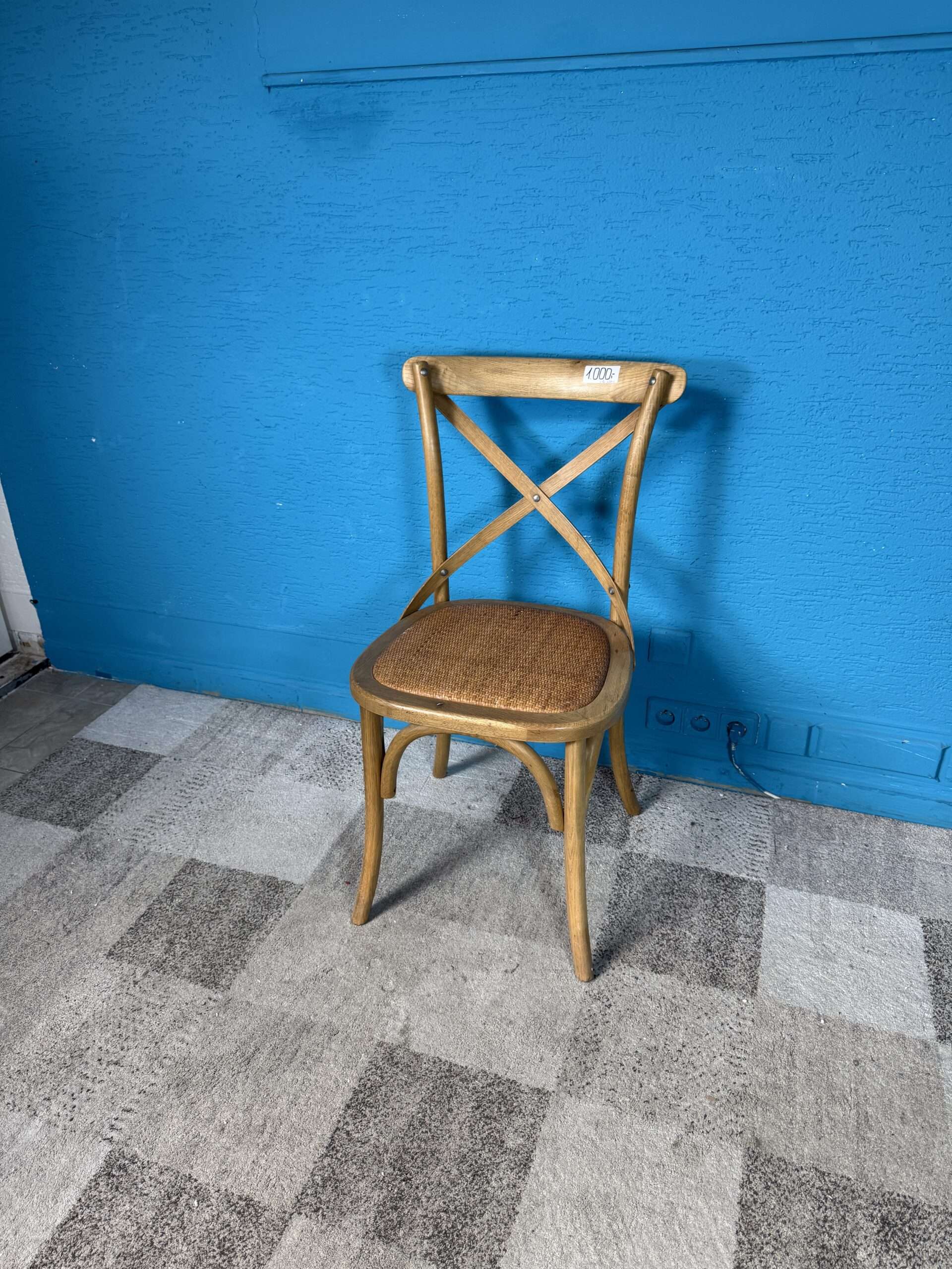 Masivní jídelní židle vintage 2 kusy - Obrázek 3