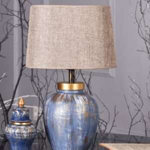 Stolní lampa modrá/béžová 2 kusy NOVÝ 2. jakost