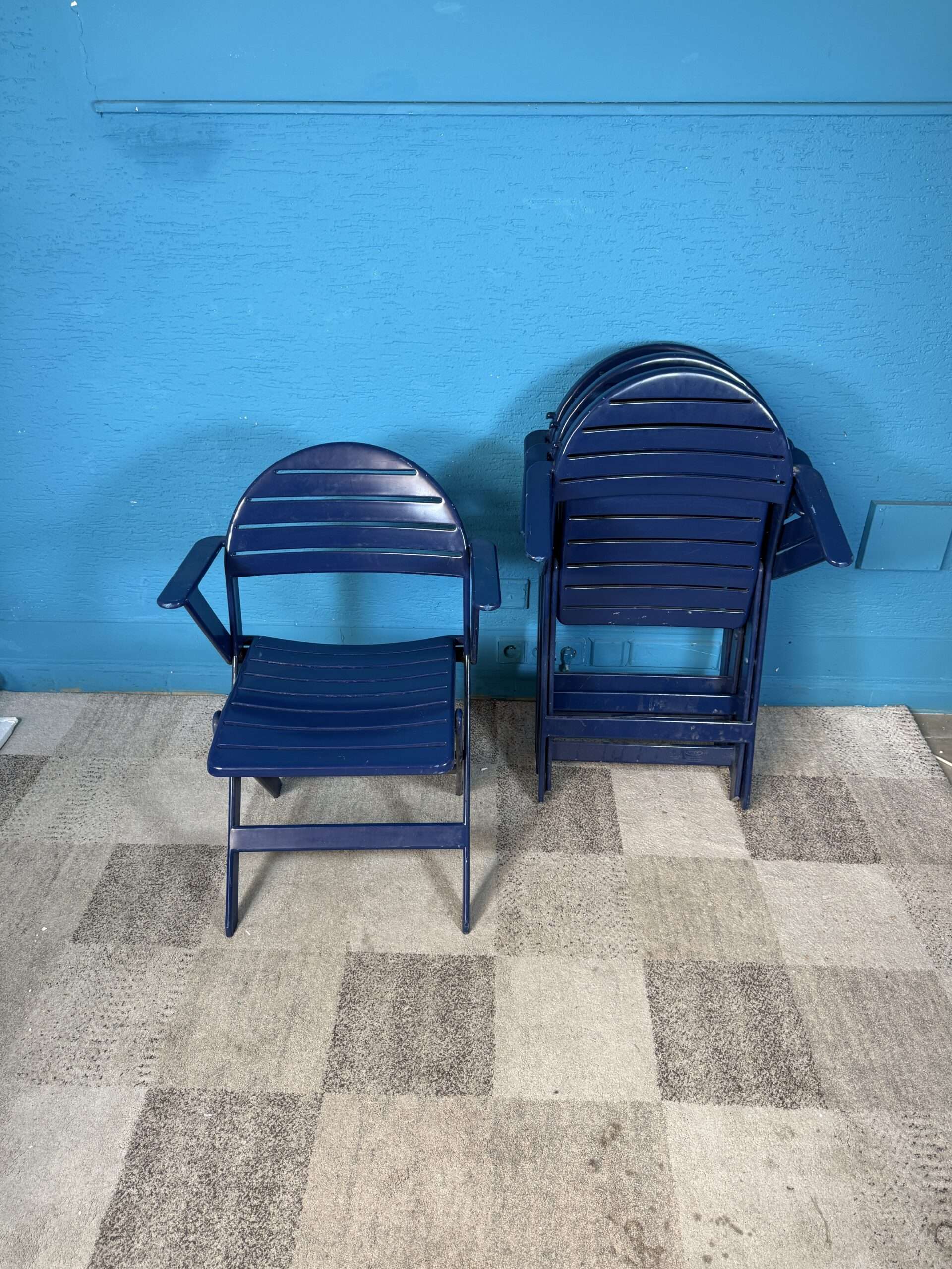 Zahradní židle skládací modré IKEA 4 kusy KOMPLET - Obrázek 4