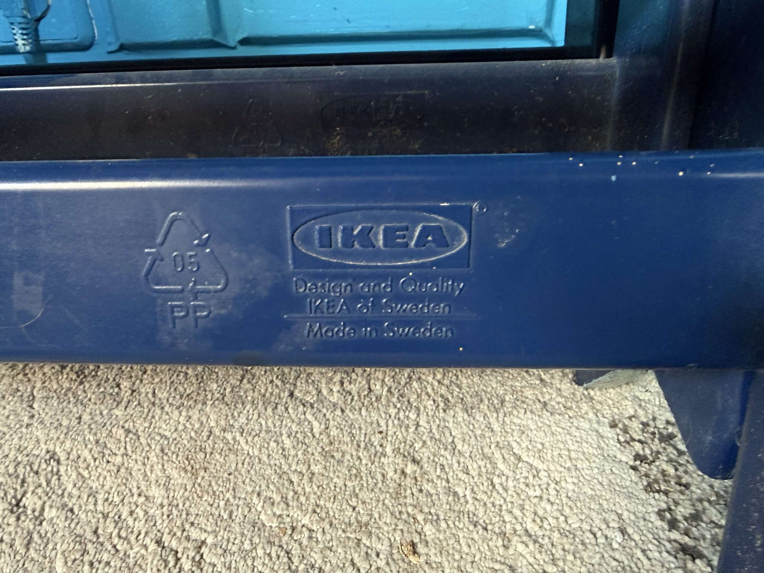 Zahradní židle skládací modré IKEA 4 kusy KOMPLET - Obrázek 5