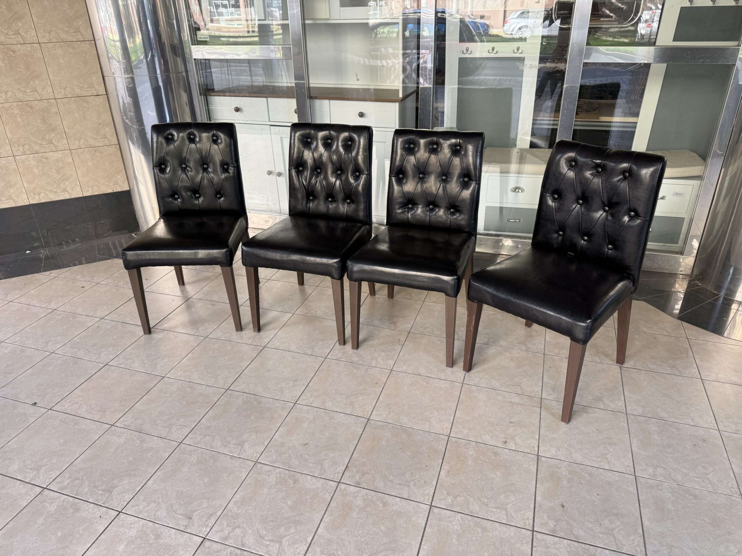 Sada jídelních židlí Chesterfield styl 4 kusy - Obrázek 2