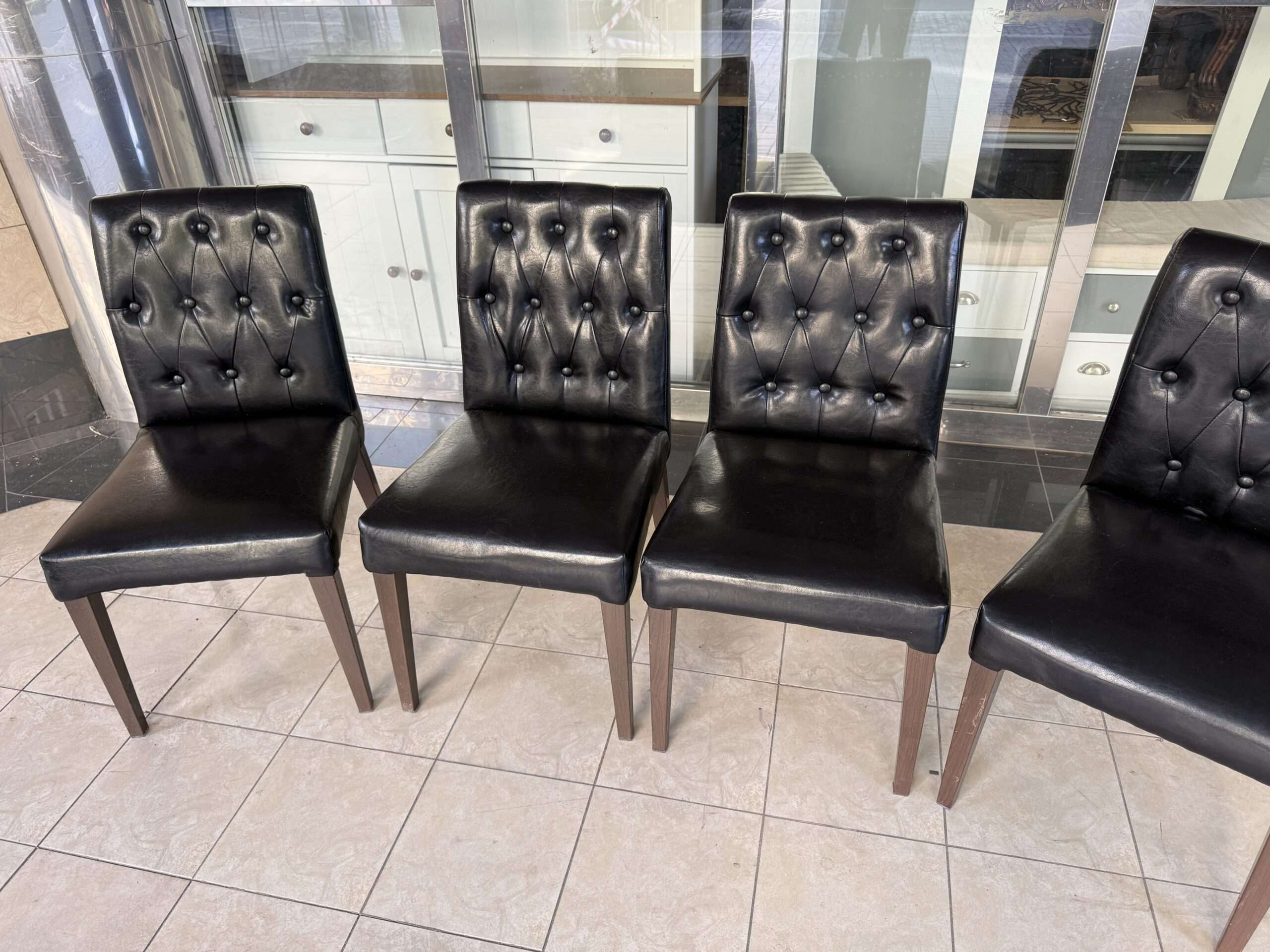 Sada jídelních židlí Chesterfield styl 4 kusy - Obrázek 4