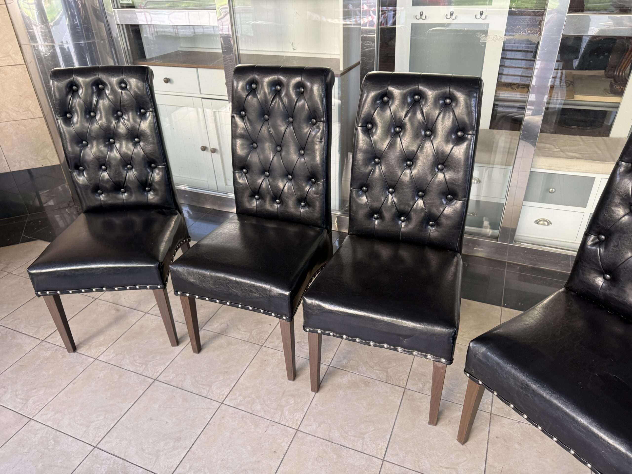 Sada jídelních židlí Chesterfield styl 4 kusy - Obrázek 3