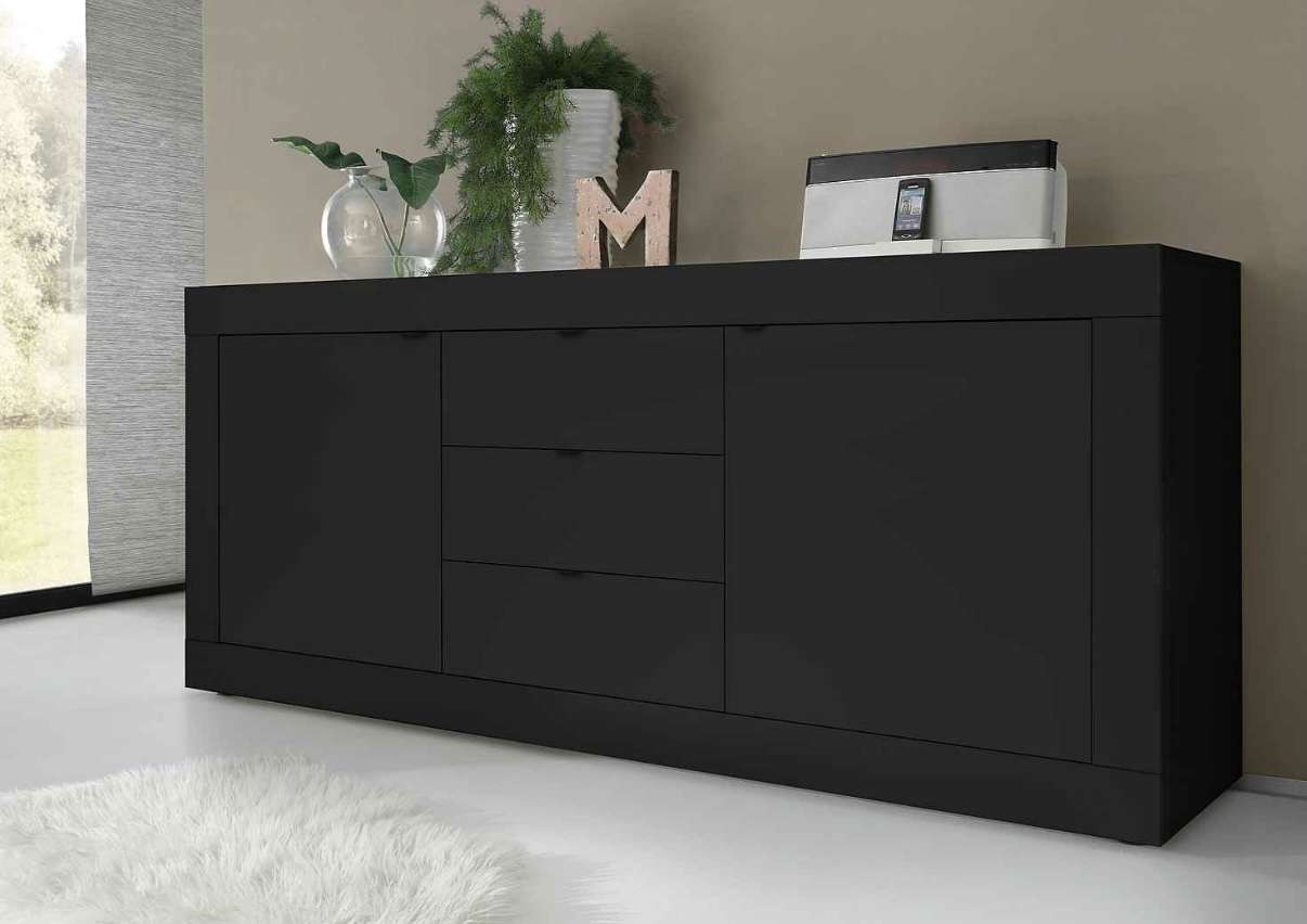 Komoda 210 cm černá NOVÝ 2. jakost - Obrázek 2