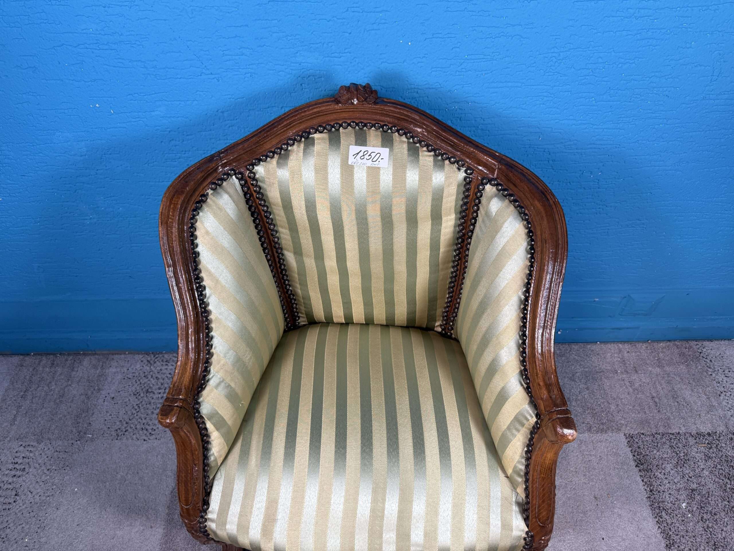 Starožitné salonní křeslo Louis XV - 3 kusy - Obrázek 4